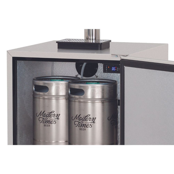 TrueFlame TF-RFR-24DK2 Deluxe Outdoor Rated 6.6c Double Tap Kegerator
