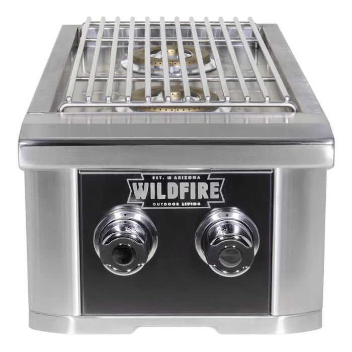Wildfire Ranch Black Stainless Steel Gas Double Side Burner