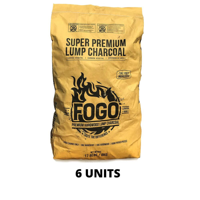 Fogo Super Premium Lump Charcoal Pack (17.6LBS) X 6u