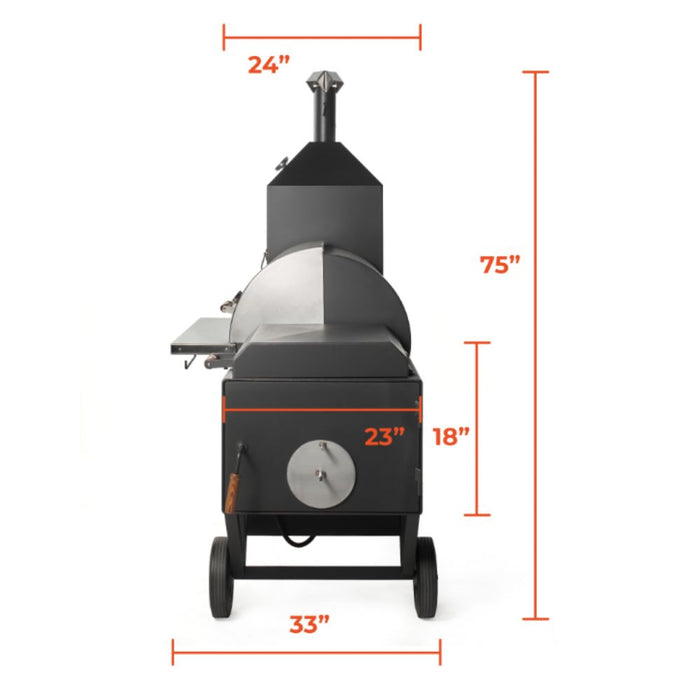 Pitts & Spitts 36 x 24 Inches Ultimate Smoker Pit W/ Upright Smoker