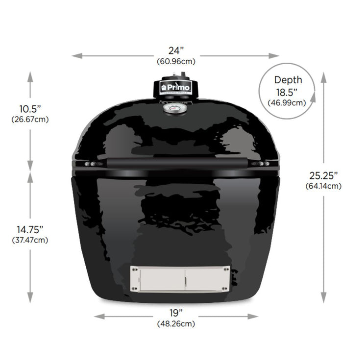 Primo PGCLGH Large Oval 300 Ceramic Kamado Charcoal Grill