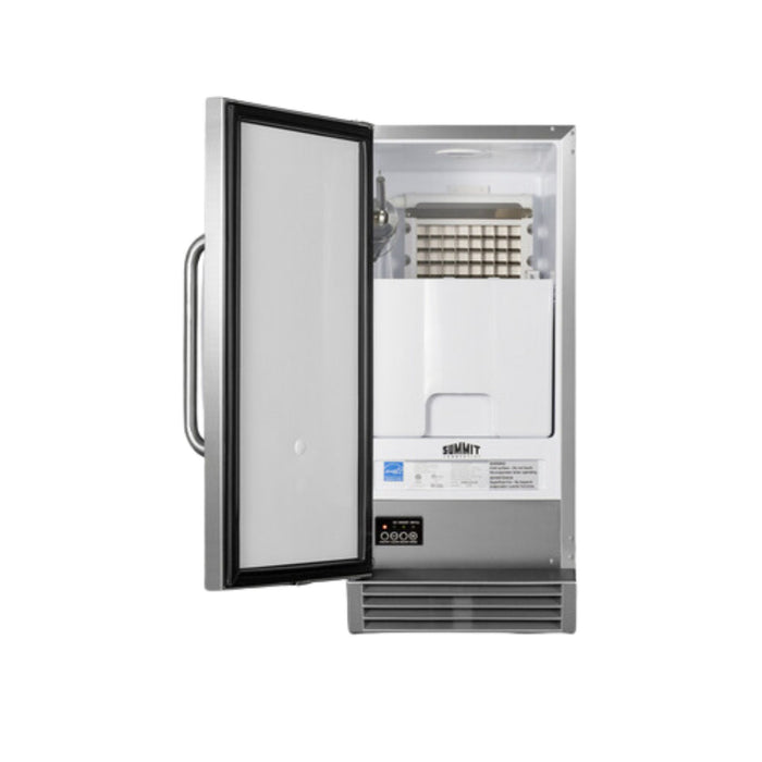 Summit BIM47OS Built-In Outdoor 50 lb. Clear Icemaker