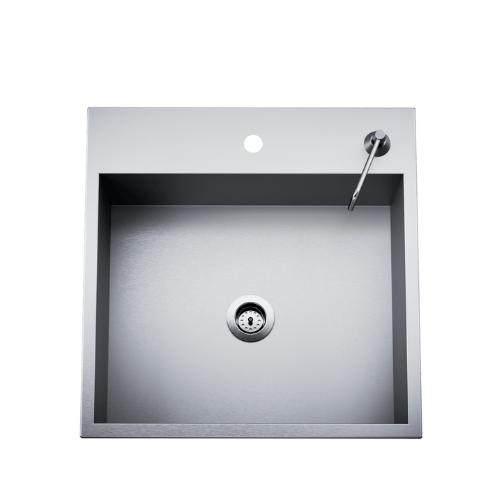 Twin Eagles 24-Inch Drop-In Stainless Steel Sink with Lid & Soap Dispenser