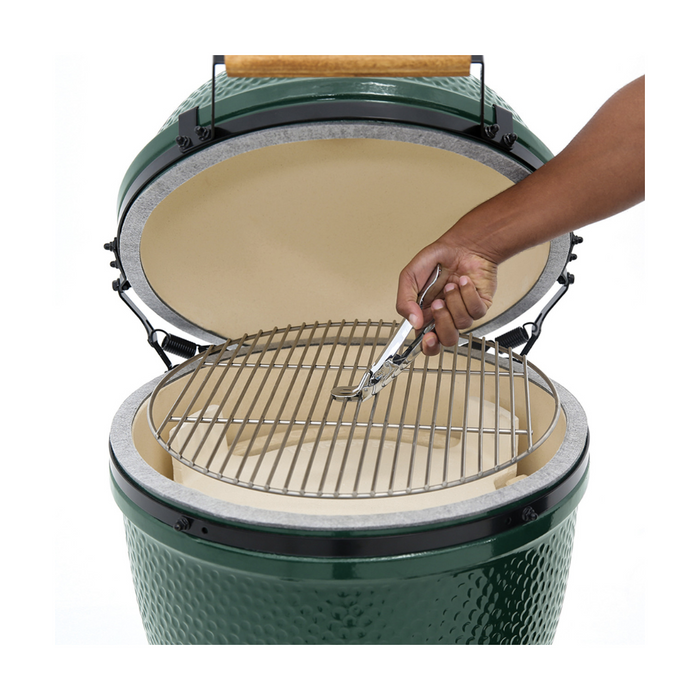 Big Green Egg Large Charcoal Grill in an intEGGrated Nest+Handler With Mates Package