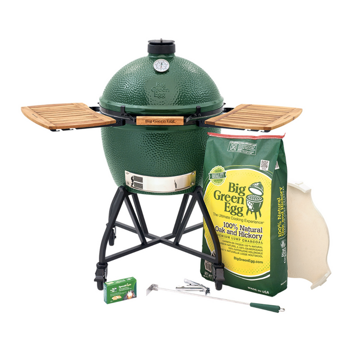Big Green Egg XLarge Charcoal Grill in an intEGGrated Nest+Handler With Mates Package