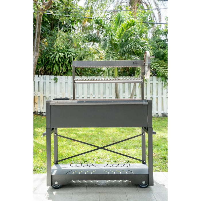 Nuke Puma Freestanding Argentine Charcoal Grill with Santa Maria System