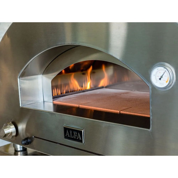 Alfa Futuro 4 Pizze Gas-Fired Pizza Oven - Silver Black