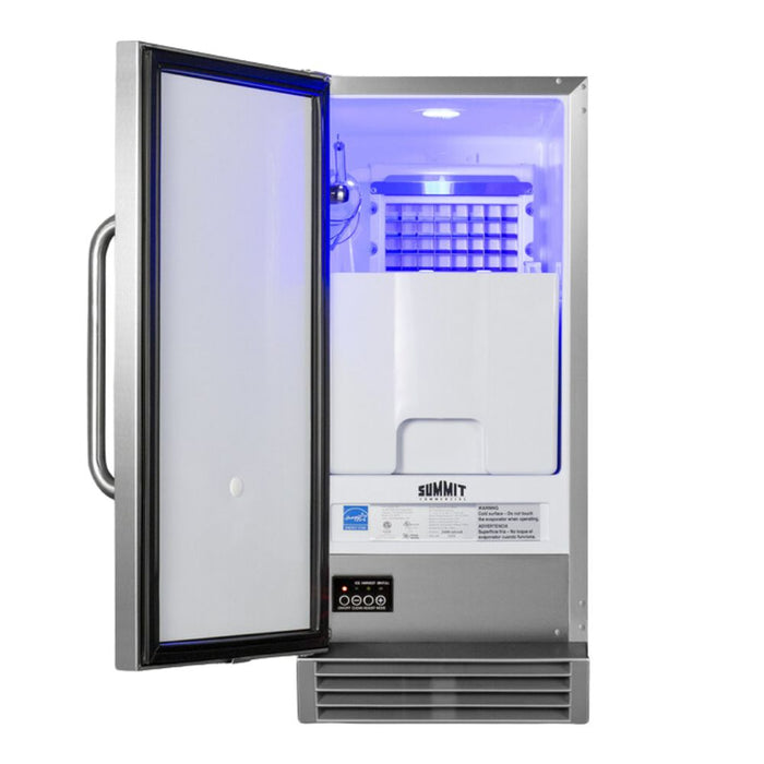 Summit BIM47OS Built-In Outdoor 50 lb. Clear Icemaker