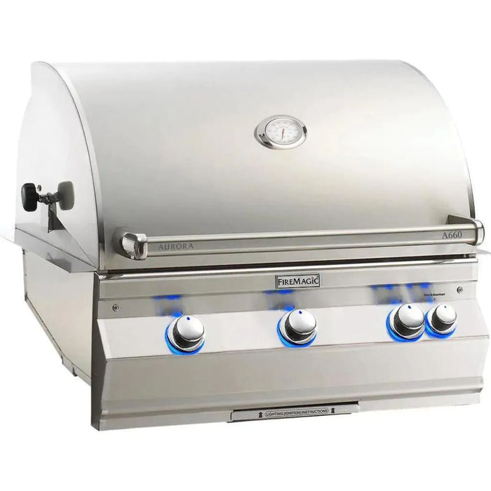 Fire Magic Aurora A660I 30-Inch Built-In Gas Grill W/ Rotisserie & Analog Thermometer