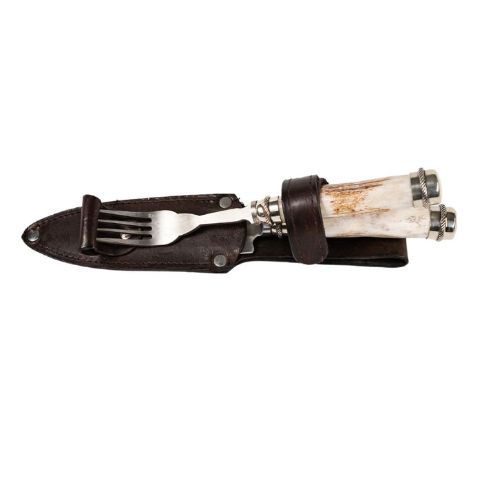 El Cedro 5.5" Knife & Fork Nickel Silver Deer Picnic Set
