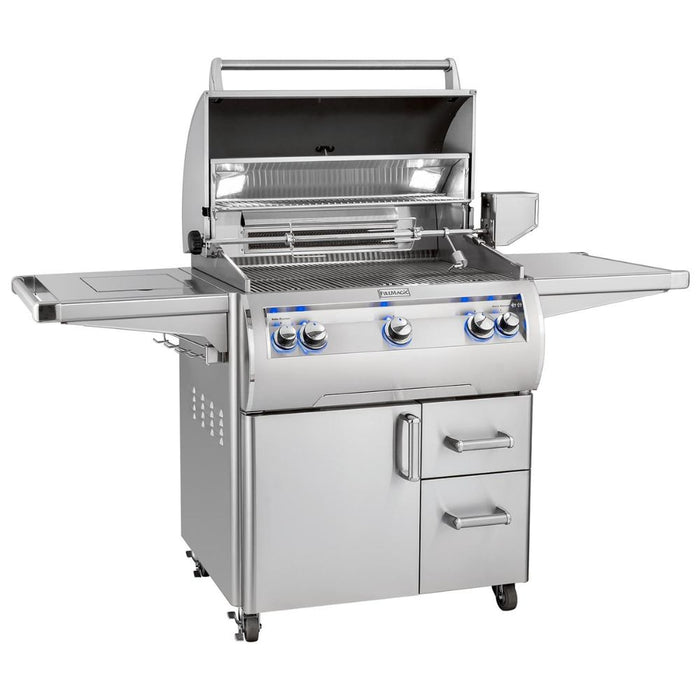 Fire Magic E660s Echelon Diamond 30-Inch Freestanding Gas Grill w/ Rotisserie, Single Side Burner