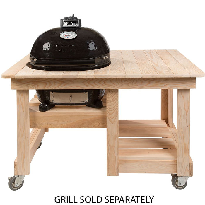 Primo PG00614 Cypress Countertop Table For Oval Junior 200 Kamado