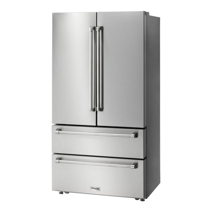 THOR Kitchen 36-Inch Professional French Door Refrigerator with Freezer Drawers