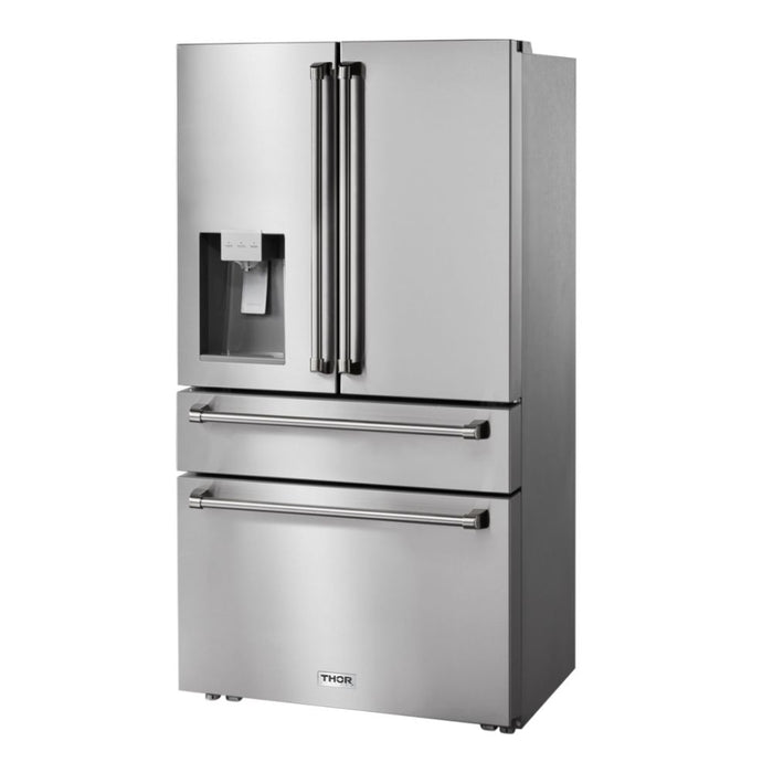 THOR Kitchen 36-Inch Professional French Door Refrigerator with Ice & Water Dispenser