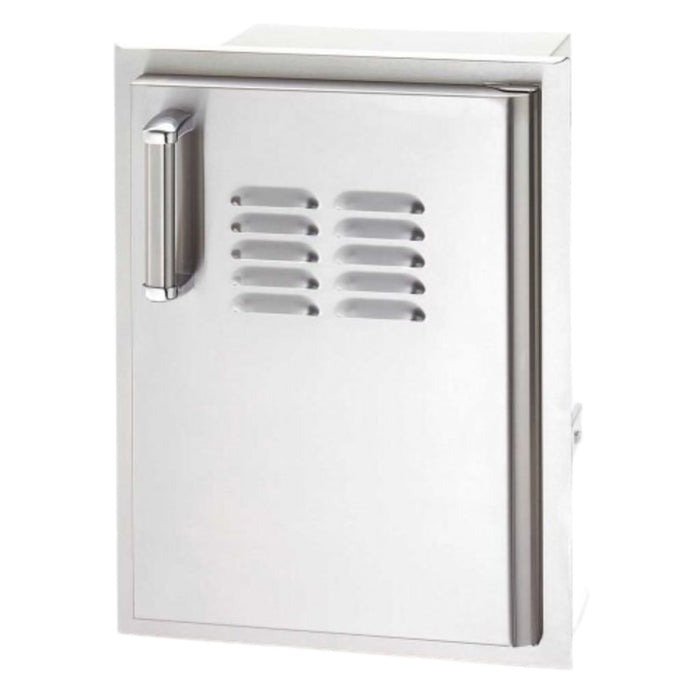 Fire Magic Flush 14-Inch Soft Close Louvered Single Access Door With Propane Tank Storage