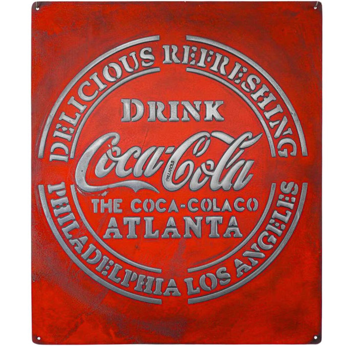 Pallarols Vintage "Coca-Cola Atlanta" Metal Sign, 20x24"