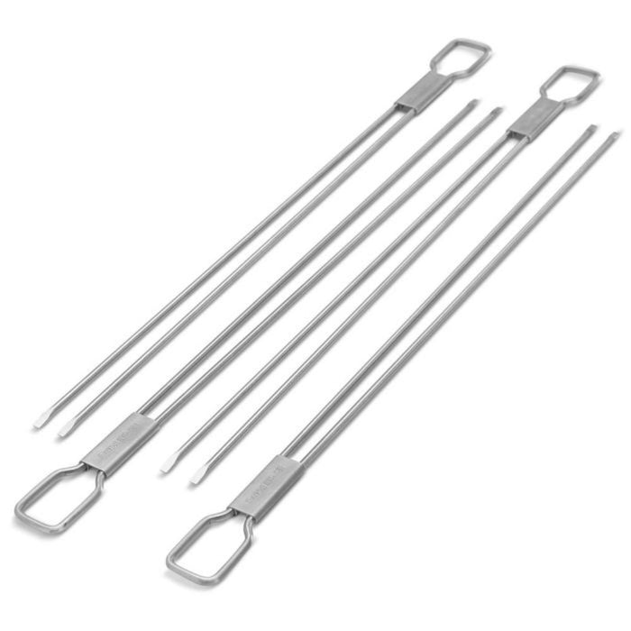 Broil King 64049 Set of 4 Stainless Steel Dual Prong Skewers