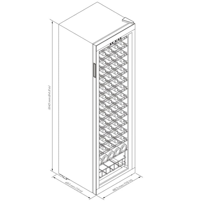 Dometic 19-inch Single-zone Freestanding Wine Cooler, 75 bottles