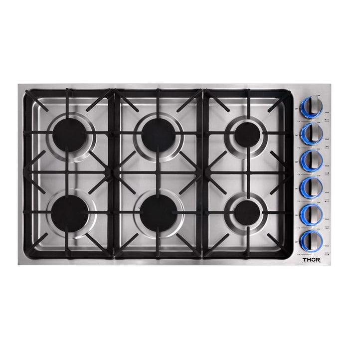 Thor Kitchen Professional 36-Inch 6-Burner Drop-in Gas Cooktop