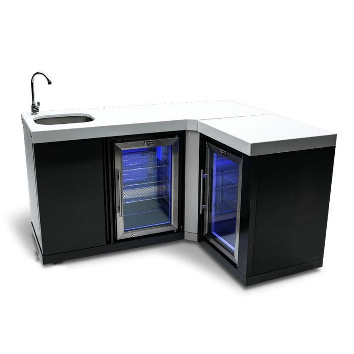 Mont Alpi MA-BEVBSS90FC Beverage Center with 90 Degree Corner & Fridge Cabinet