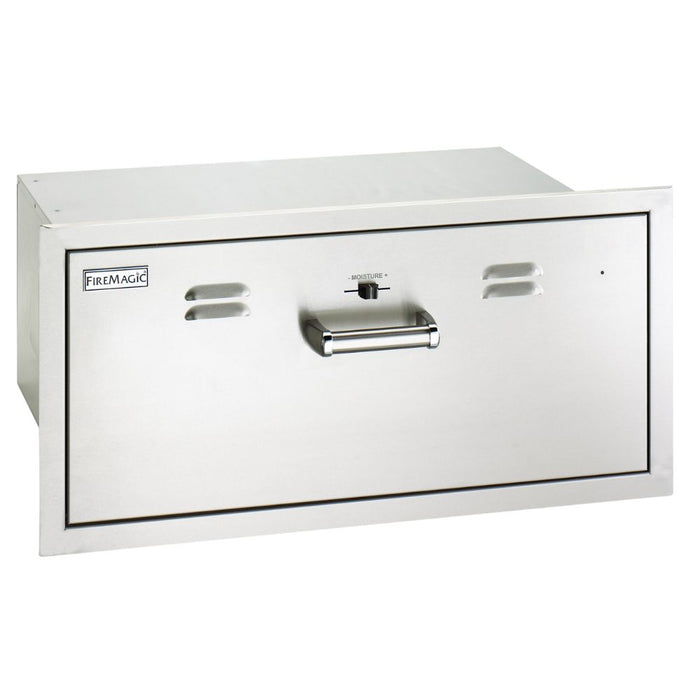 Fire Magic Flush Mounted Electric Stainless Steel Warming Drawer