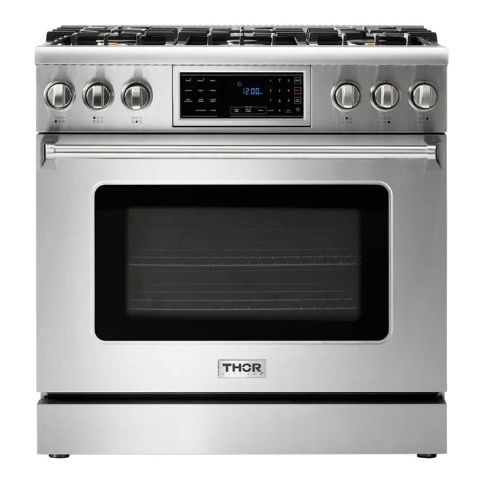 Thor Kitchen 36-Inch Professional Stainless Steel Tilt Panel Gas Range