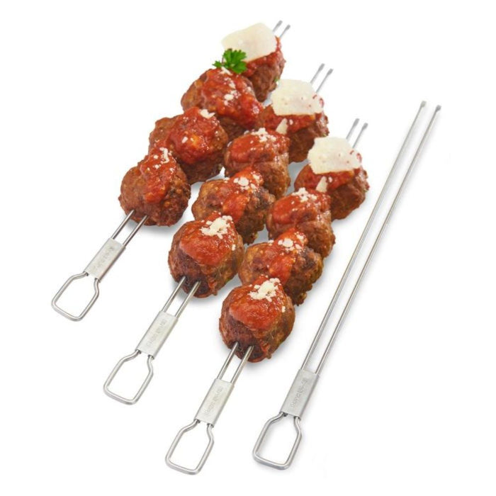 Broil King 64049 Set of 4 Stainless Steel Dual Prong Skewers