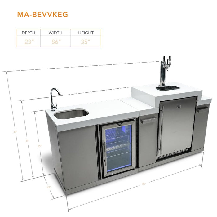 Mont Alpi MA-BEVKEG Module with Beverage Center & Kegerator