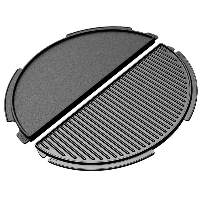 Big Green Egg 122988 Cast Iron Dual Side Half Moon Plancha Griddle GW STORE