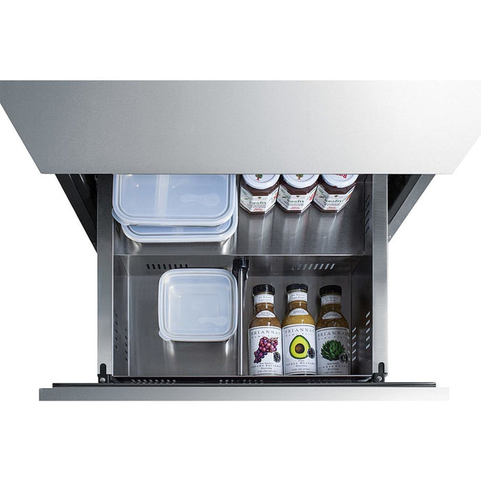 Summit ADRD24 24" Wide 2-Drawer All-Refrigerator, ADA Compliant