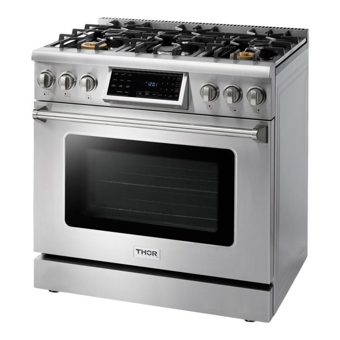 Thor Kitchen 36-Inch Professional Stainless Steel Tilt Panel Gas Range