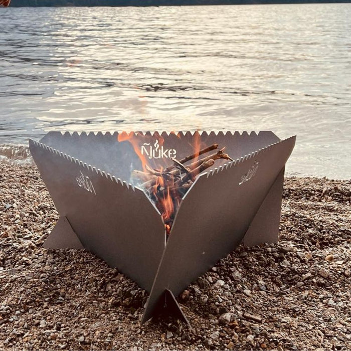 Nuke 500 Fire Pit Grill - Folds Flat Firepit & Grill