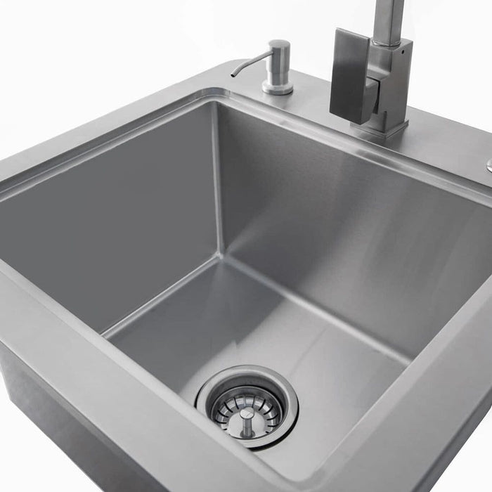 Coyote C1SINKF21 - 21-Inch Sink With Faucet, Drain, Soap Dispenser