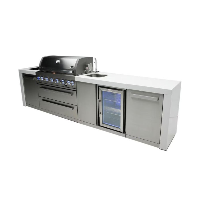 Mont Alpi MAi805-DBEV 6-Burner Deluxe Island with Beverage Center