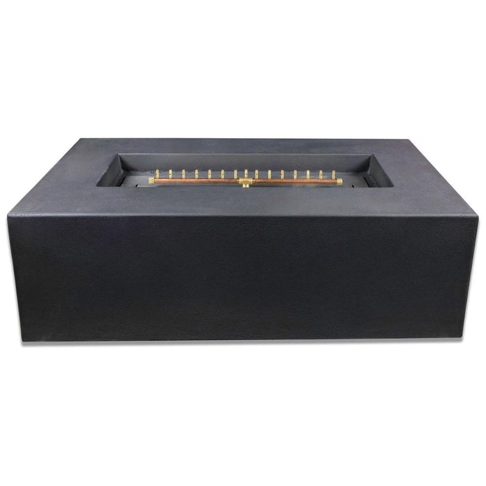 Blaze 60-Inch Concrete Rectangular Gas Fire Pit Table in Phantom Dark