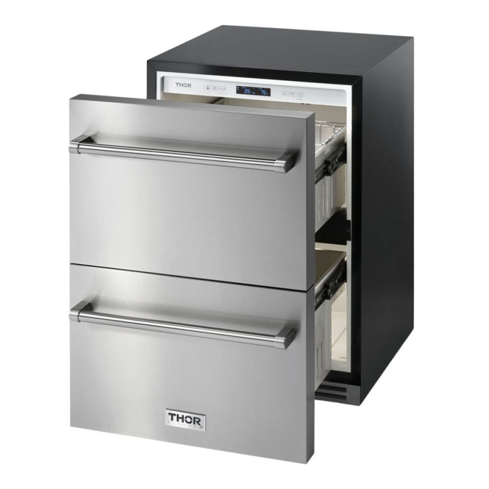 THOR Kitchen 24-Inch Indoor/Outdoor Undercounter Refrigerator Drawer