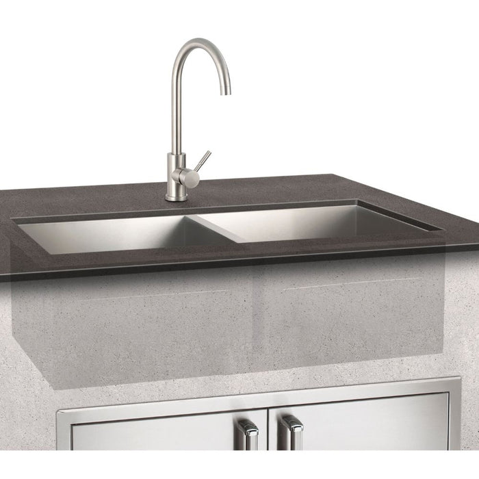 Fire Magic Double Sink and Mixer Faucet