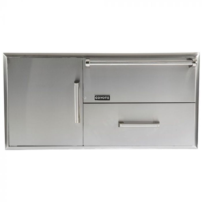Coyote CCD-WD 42x20.75-Inch Warming Drawer, Storage Drawer & Access Door Combo