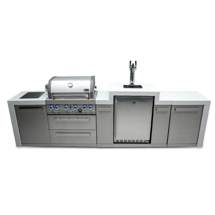 Mont Alpi MAi400-DKEG Propane 4-Burner Deluxe Island with Kegerator