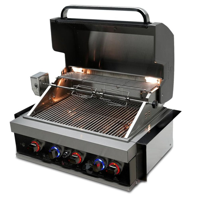 Mont Alpi MABi400-BSS 32-Inch Black Stainless Steel Propane Built-in Grill