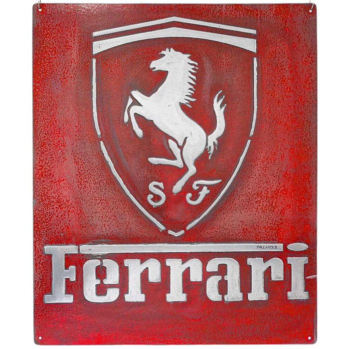 Pallarols Vintage "Ferrari" Metal Sign, 20x24"