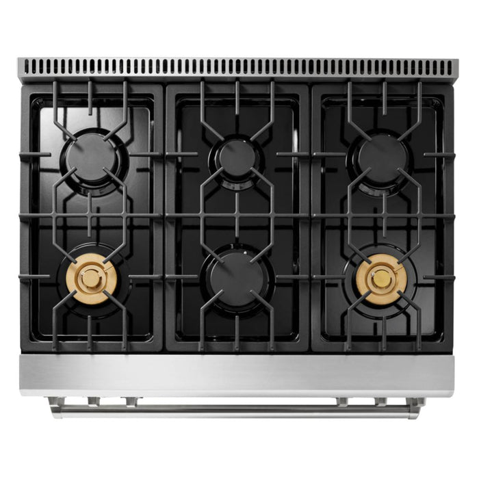 Thor Kitchen 36-Inch Professional Stainless Steel Tilt Panel Gas Range