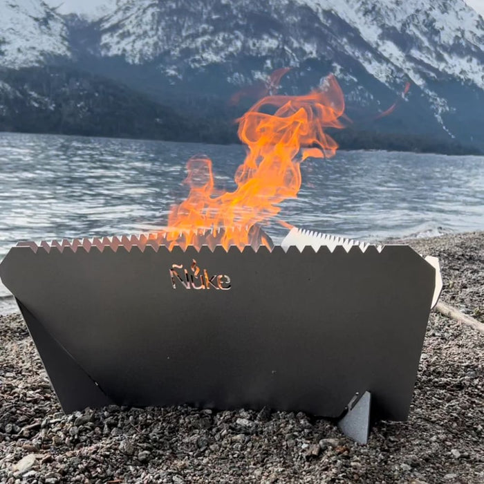 Nuke 500 Fire Pit Grill - Folds Flat Firepit & Grill