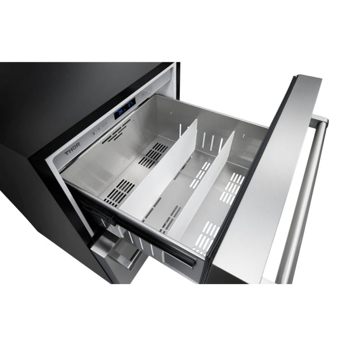 THOR Kitchen 24-Inch Indoor/Outdoor Undercounter Refrigerator Drawer