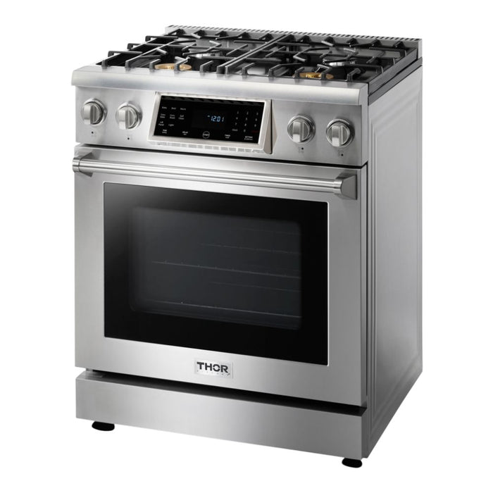 Thor Kitchen 30-Inch Professional Stainless Steel Tilt Panel Gas Range