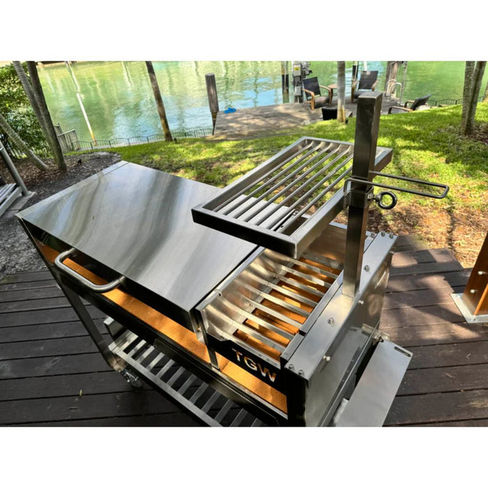 Tagwood BBQ Argentine Gaucho Stainless Steel Freestanding Charcoal Grill