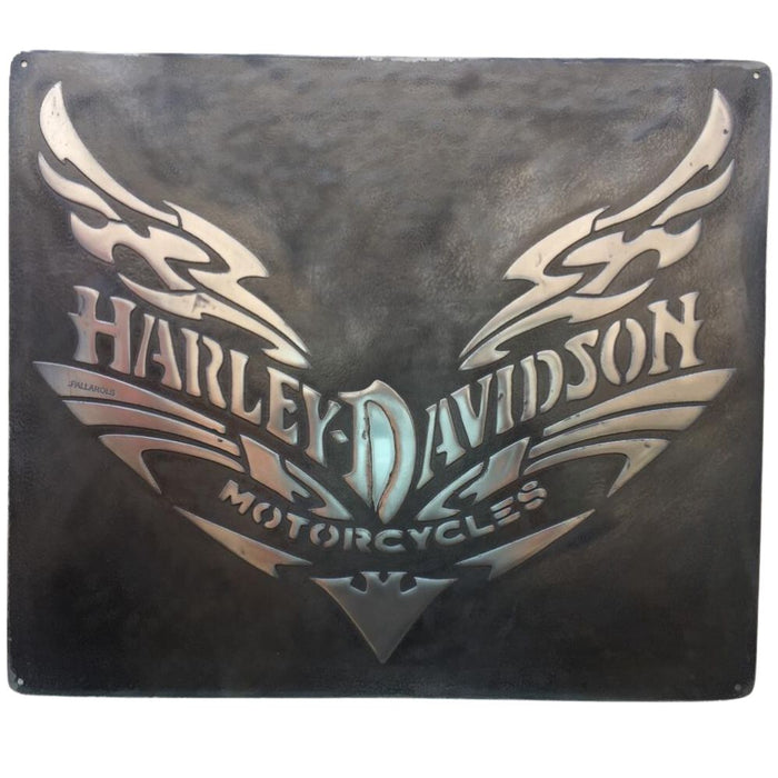 Pallarols Vintage "Harley" Black Metal Sign, 20x24"