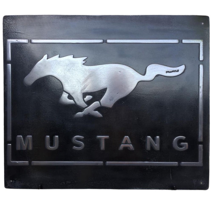 Pallarols Vintage "Mustang" Metal Sign, 20x24"