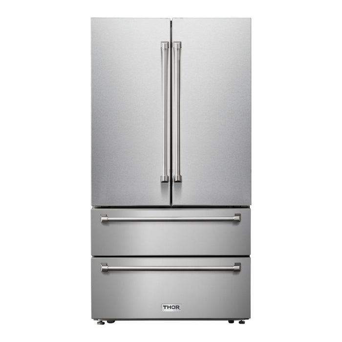 THOR Kitchen 36-Inch Professional French Door Refrigerator with Freezer Drawers