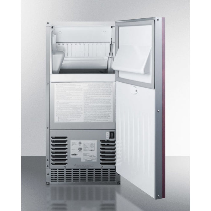 Summit BIM68OSPUMPIF 62 lb. Clear Outdoor/Indoor Icemaker (Panel Not Included)